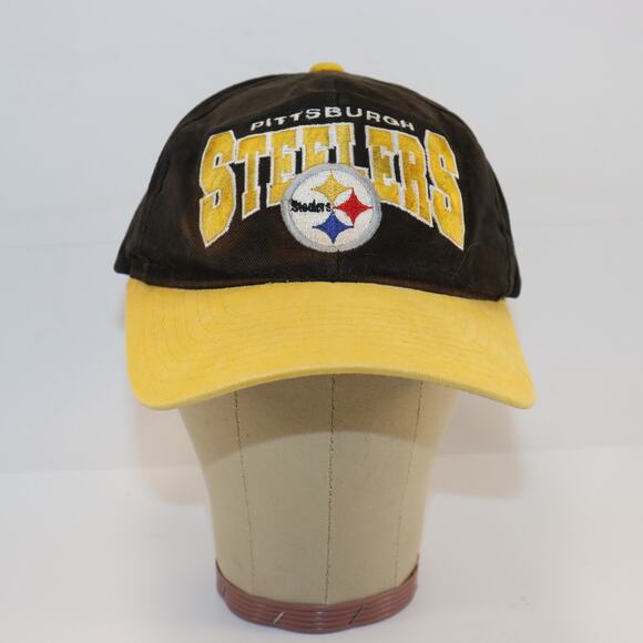 Vintage 90s Starter Pittsburgh Steelers Hat Cap Black Yellow NFL The Right Hat - Picture 1 of 5